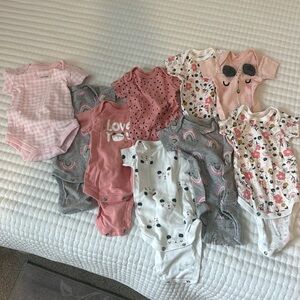 Set of 9 - 3/6 Month Baby Onesies